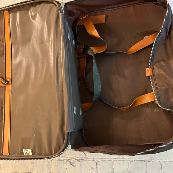 VINTAGE AIRWAY INDUSTRIES MADE IN TAIWAN BROWN/CARMEL NYLON VINYL CARRY BAG - Picture 4 of 11